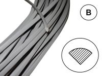 Сварочный пруток ПВХ-Н (твердый); профиль В; серый Сварочный пруток ПВХ-Н (твердый); профиль В; серый