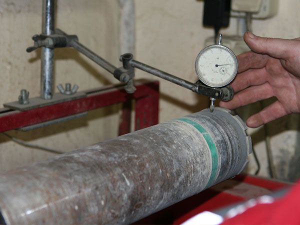 Проверка коронки на биение