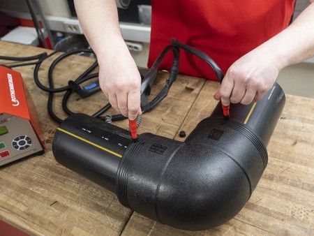 Отвод электросварной 90° PN16 SDR11 PE100 D315 Отвод электросварной 90° PN16 SDR11 PE100 D315