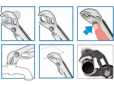 529 Сантехнические клещи, применение 529 Сантехнические клещи, применение